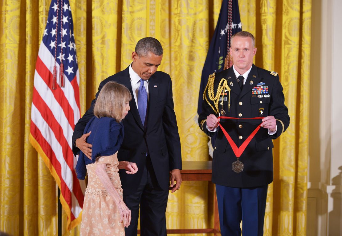 Former President Obama honored Didion with the 2012 National Humanities Medal at the White House. 