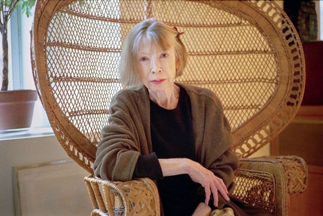 Author Joan Didion in her Upper East Side apartment in New York.