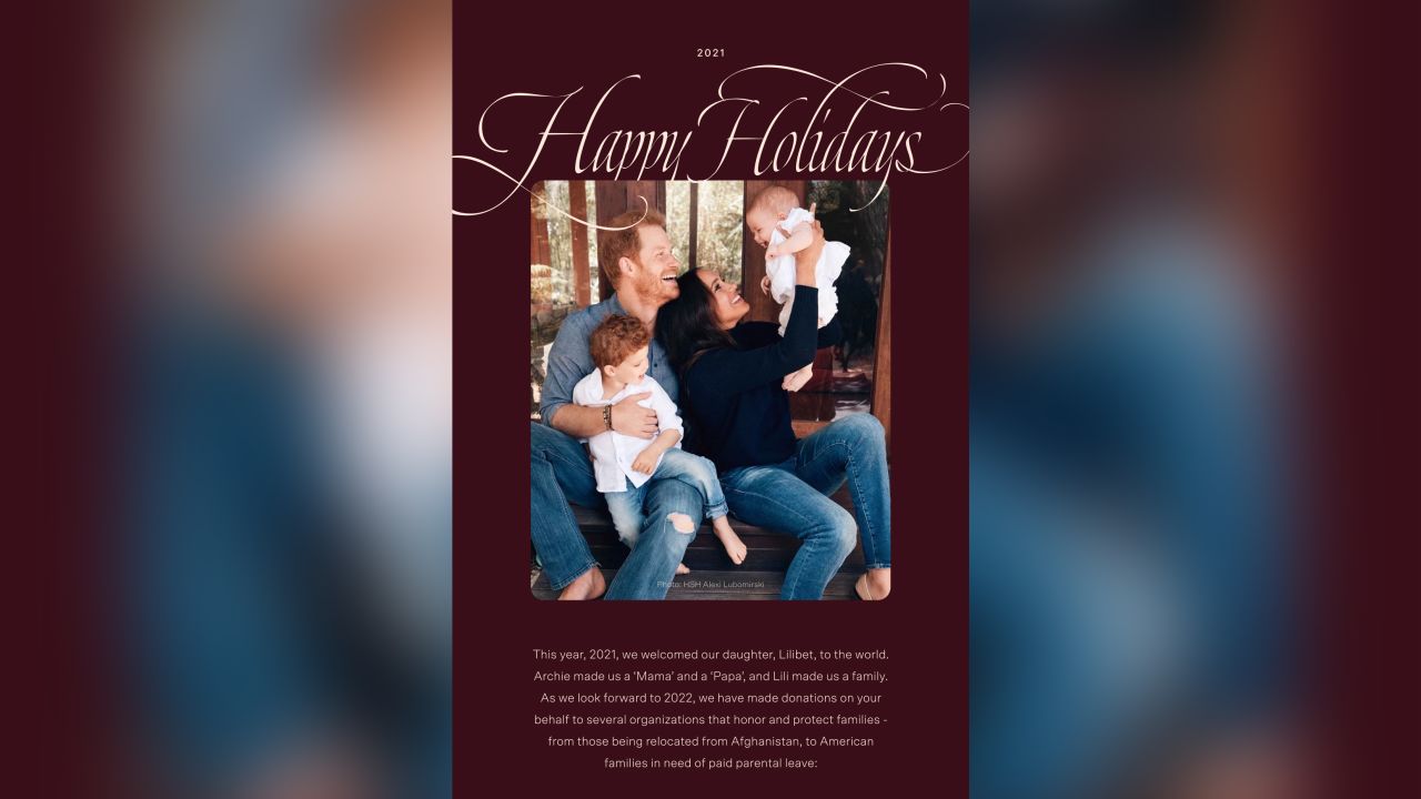 The couple shared the holiday card on Thursday. 