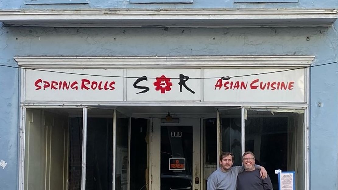 Kolodkin and Roessler photographed outside the Chinese restaurant in Charleston where they first met.