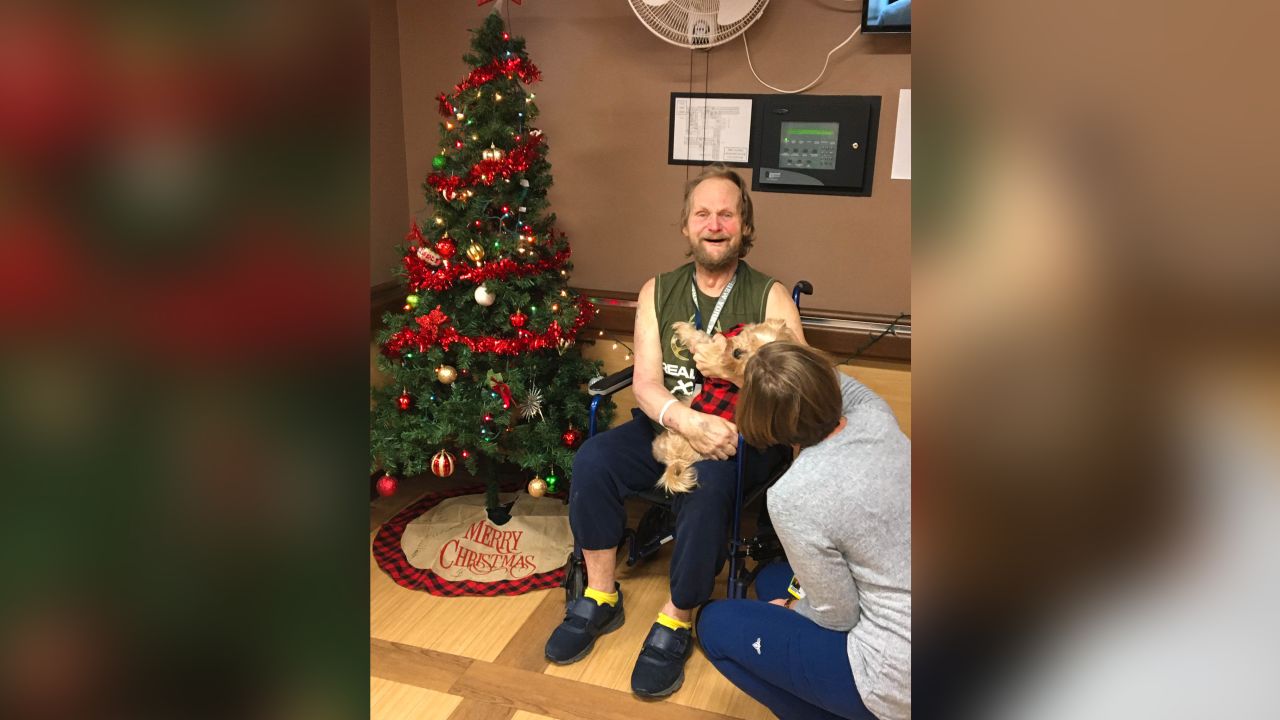 "Boomer is John's world," Jennifer Smith told CNN about her patient John Burley