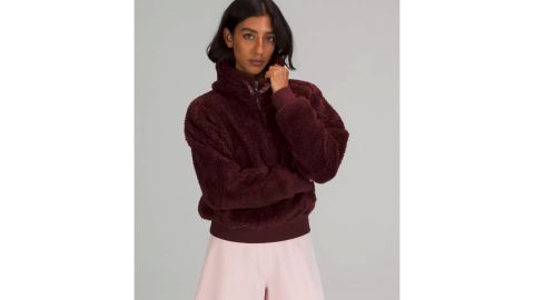 Textured fleece half-zip
