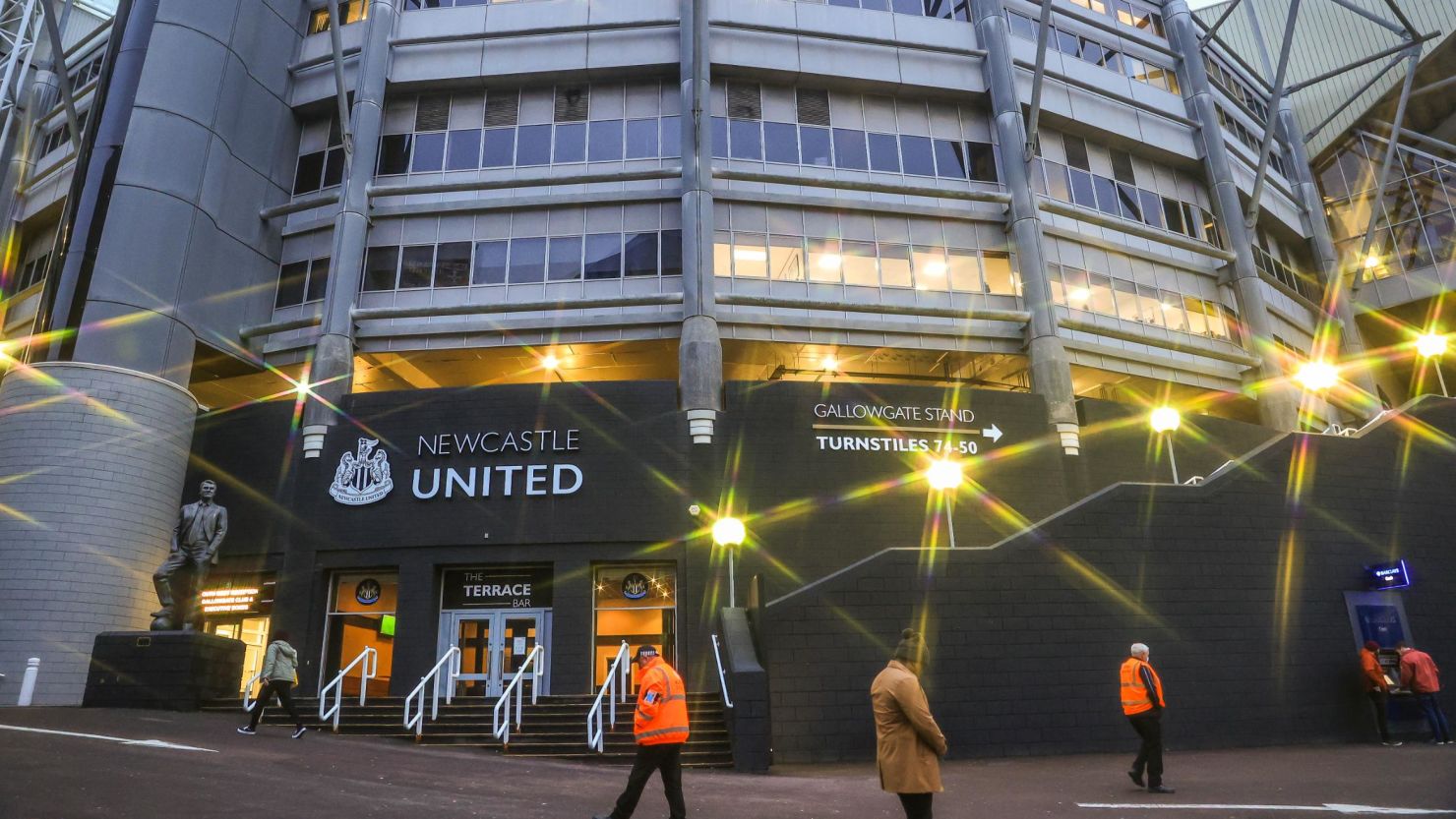 General view outside of St James' Park, home of Newcastle United on Dec. 27, 2021. 