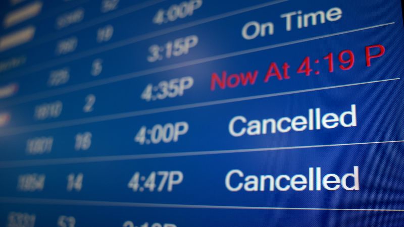 What should I do if my flight has been canceled or delayed?