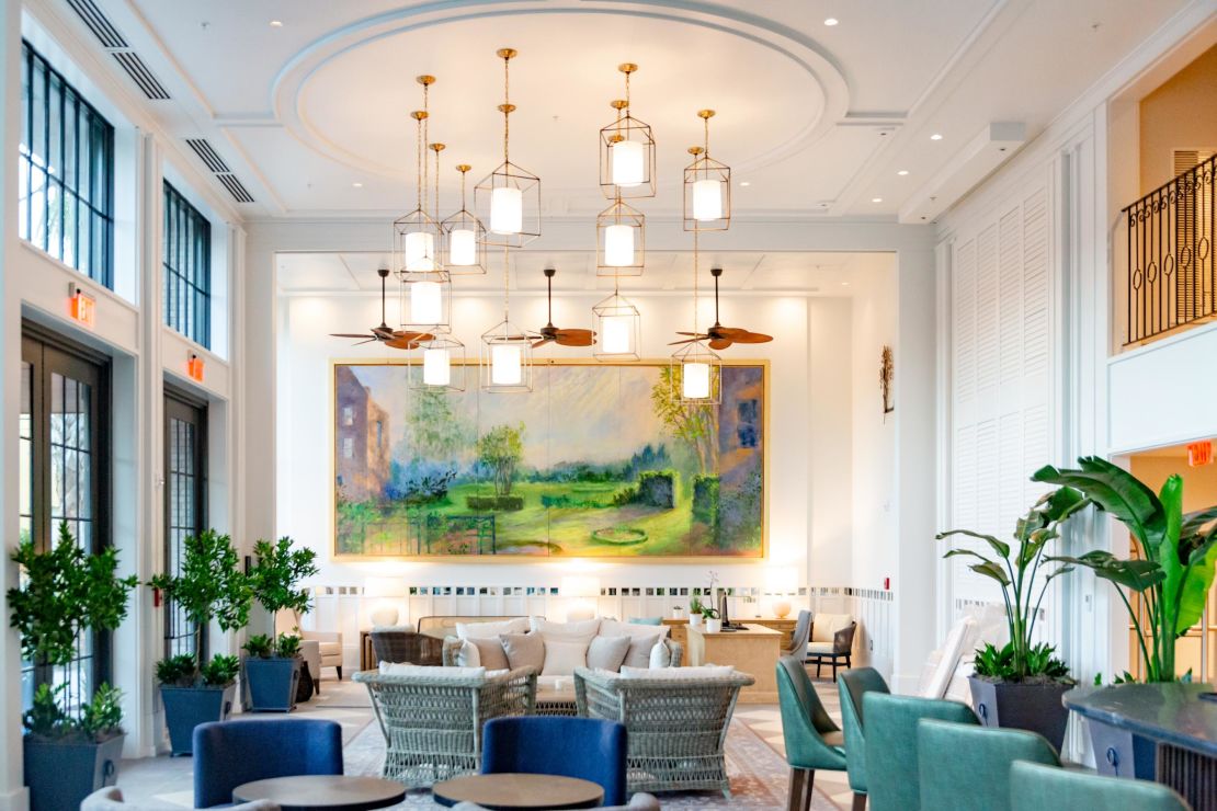 The Loutrel has a veranda-inspired lobby and rooms decorated in hues of blue, green and gold.