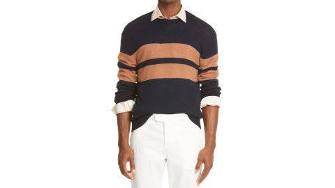 Eleventy Stripe Virgin Wool Sweater