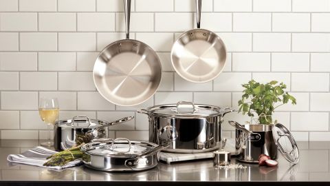 All-Clad 10-Piece Stainless Steel Cookware Set 