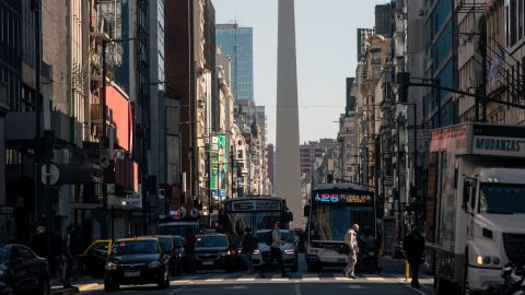 A general view of the Obelisco de Buenos Aires in Argentina's largest city. 