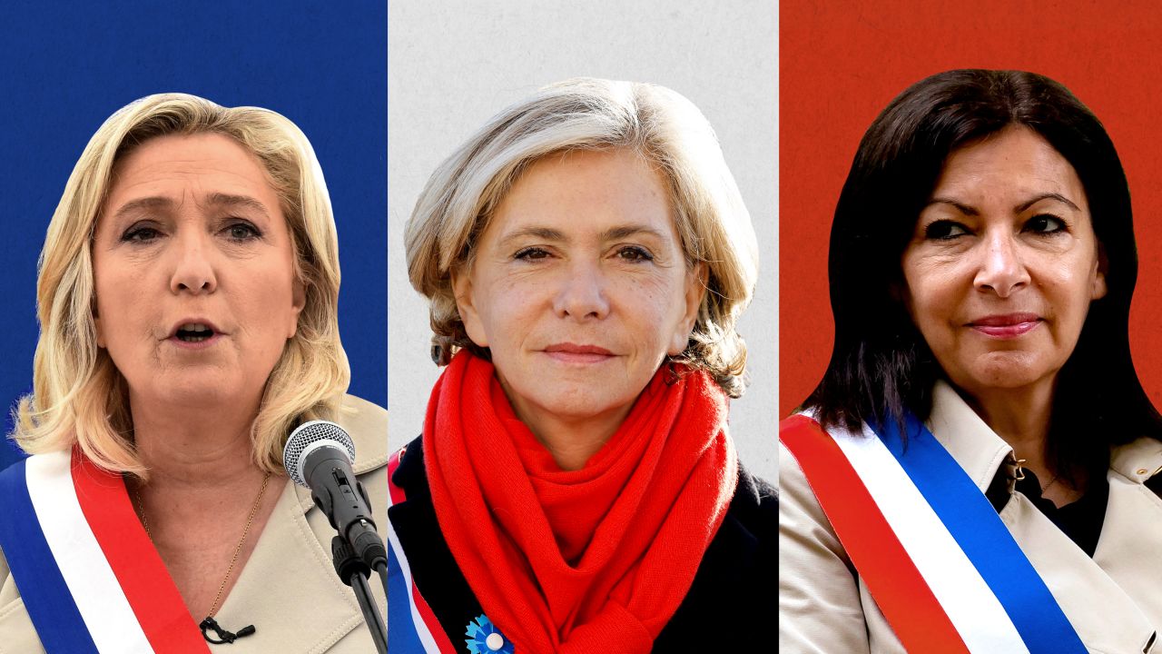 French far-right leader Marine Le Pen, center-right Republican Valérie Pécresse and Socialist nominee Anne Hidalgo are all running to become France's first female president.