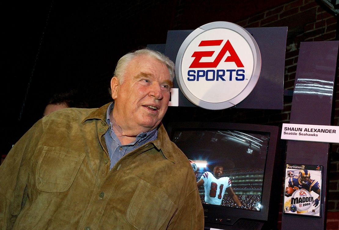 John Madden attends EA Sports tournament during Super Bowl XXXVII in San Diego in 2003.