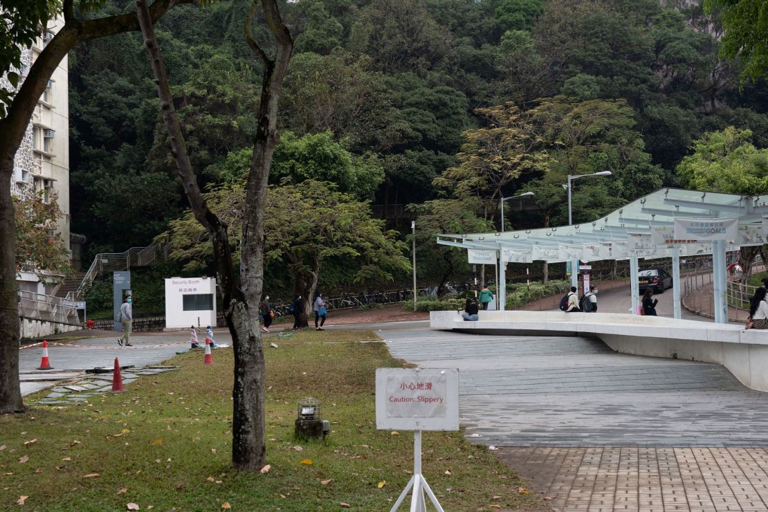 The same site at the Chinese University of Hong Kong pictured on December 24, 2021.
