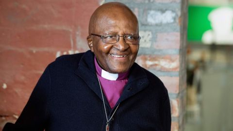 Archbishop Desmond Tutu pictured in Cape Town in April 2019. 