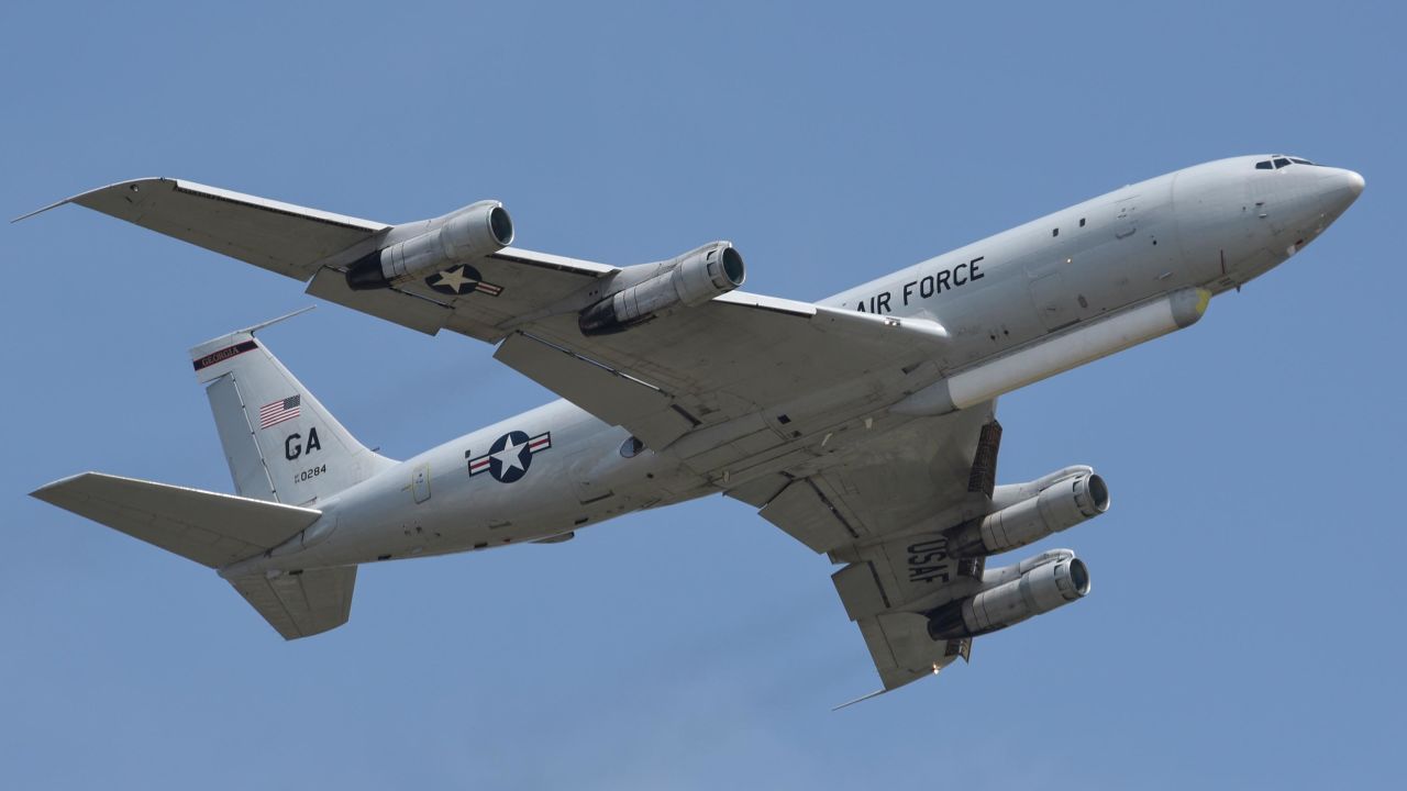 This 2017 file photo shows an E-8C Joint Surveillance Target Attack Radar System aircraft.