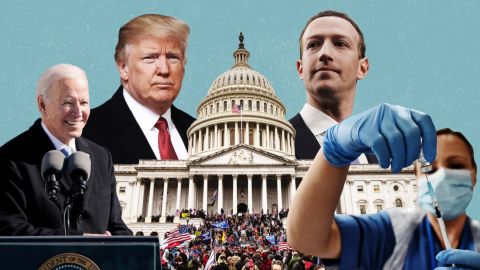 The January 6 insurrection, Biden's inauguration, Trump's exit, Facebook's challenges in DC and the availability of Covid-19 vaccines were some of the top stories of the year. 