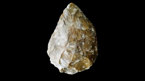 A Neanderthal hand axe was found at the quarry, along with mammoth bones.