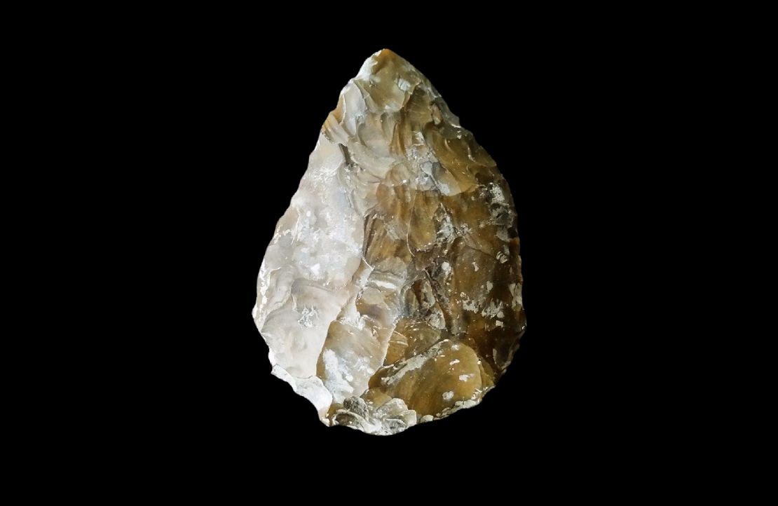 A Neanderthal hand axe was found at the quarry, along with mammoth bones.