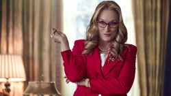 DON'T LOOK UP, Meryl Streep as President Janie Orlean. Cr. Niko Tavernise / Netflix © 2021