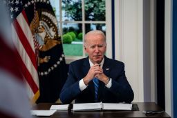 President Joe Biden participates in a call with the National Governors Association about Covid-19 on Monday, December 27, 2021.