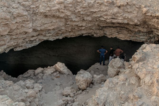 <strong>Cool spot: </strong>Even on hot days, a pleasant breeze flows through the hole's limestone and gypsum layers.