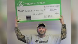 virginia lottery prize winner Dennis Willoughby RESTRICTED