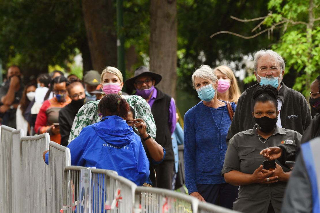  Mourners queue to pay their respects to Archbishop Desmond Tutu.