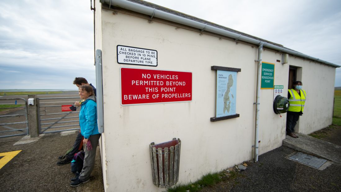 <strong>Papa Westray Airport:</strong> The control tower at the island's airport is a small block house. It may be rudimentary, but it's hard to beat a 10-minute check in time. 