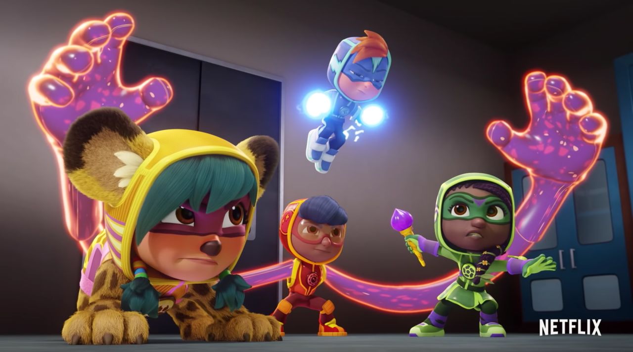 <strong>"Action Pack"</strong>: With heart, intelligence and superpowers, the kids of the Action Academy work together to battle the bad guys.  <strong>(Netflix)</strong>