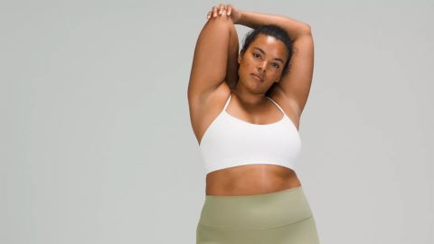 underscored lululemon Flow Y Nulu Bra sports bra white