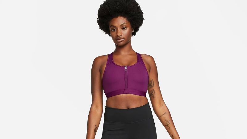 Nike zip hot sale front bra