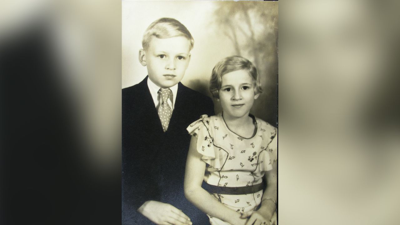 <strong>Sibling bond: </strong>Philip and Lois Schafer -- who would later exchange letters -- as children.