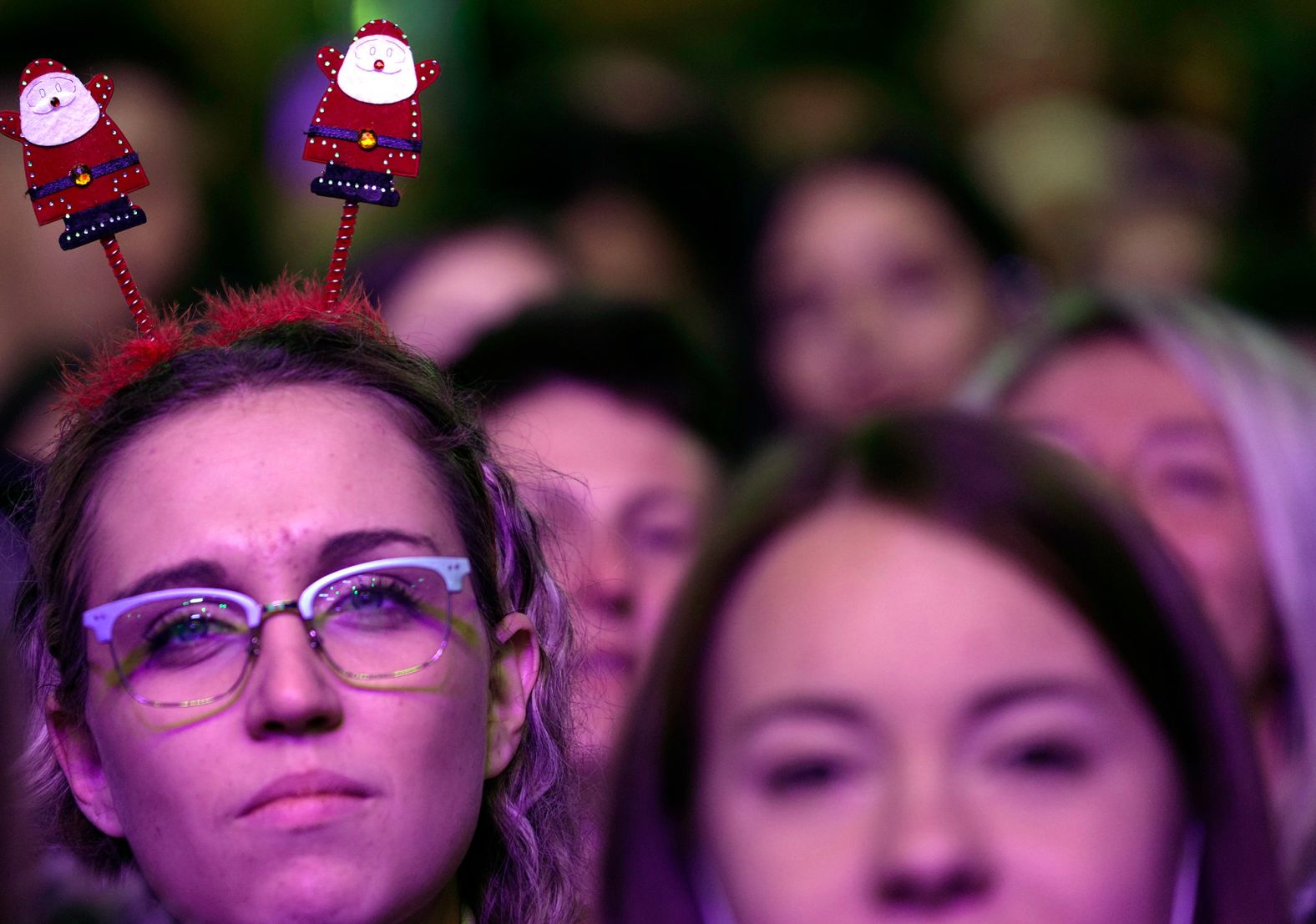 People gather for celebrations in Belgrade, Serbia.