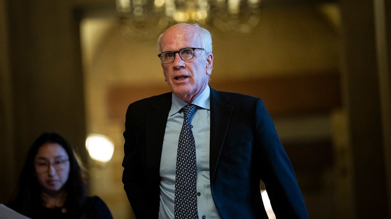 Sen. Peter Welch walks through the US Capitol in Washington, DC, on April 10.