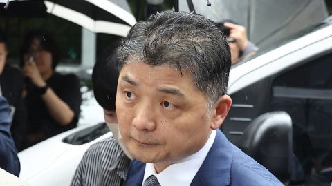 Kim Beom-su, founder of South Korean internet company Kakao, arrives at a court in Seoul on July 22, 2024. The billionaire founder of South Korean internet conglomerate Kakao was arrested early on July 23, a Seoul court said, accused of manipulating stock prices during the acquisition of K-pop powerhouse SM Entertainment. The Seoul Southern District Court approved an arrest warrant for Kakao founder Kim Beom-su, citing risks of him fleeing and destroying evidence, it said in a statement.