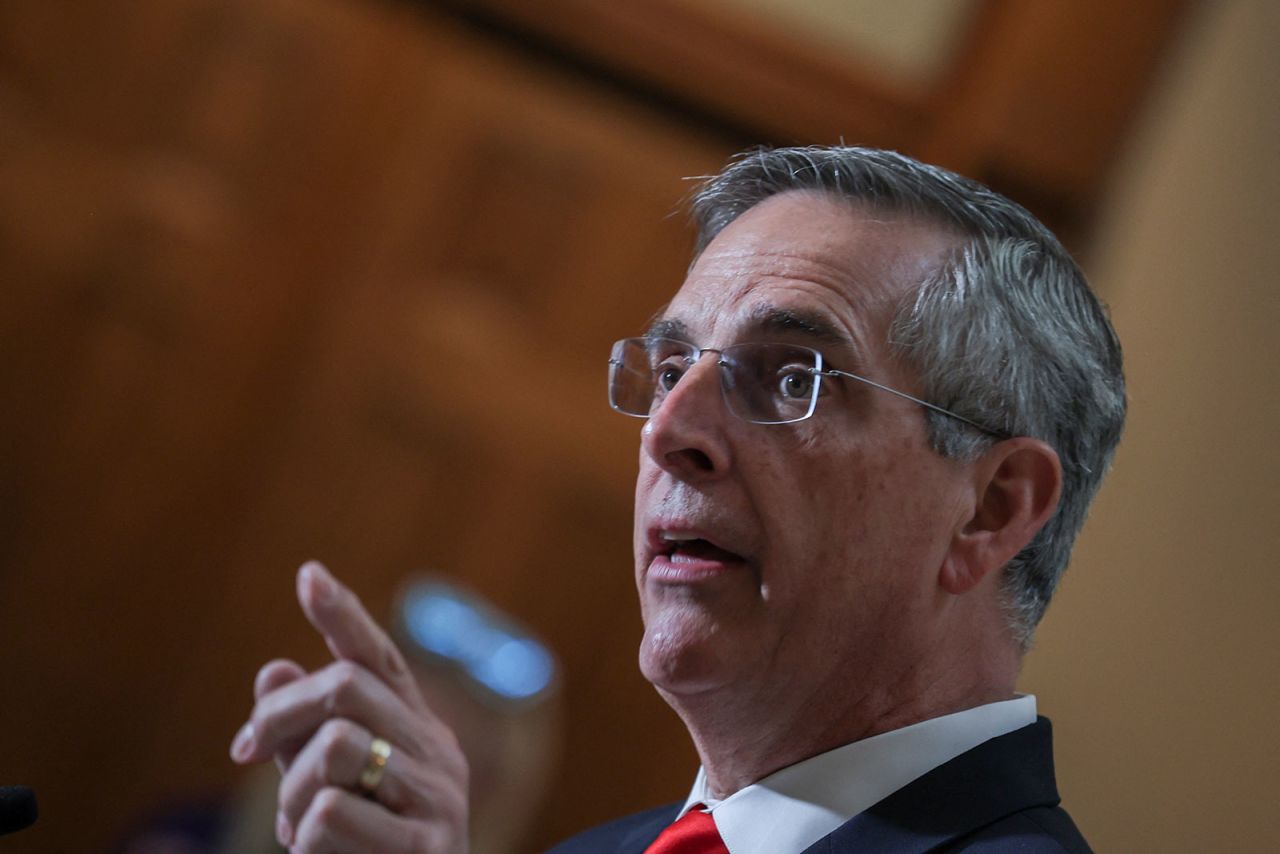 Georgia Secretary of State Brad Raffensperger speaks during a press conference in Atlanta on November 9. 