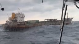 The Cameroon-flagged Shunxing39 cargo ship sailing in waters near Taiwan.