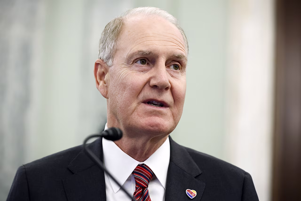 Southwest Airlines CEO Gary Kelly testified before the Senate Commerce, Science, and Transportation in the Russell Senate Office Building on Capitol Hill on December 15, 2021 in Washington, DC. 