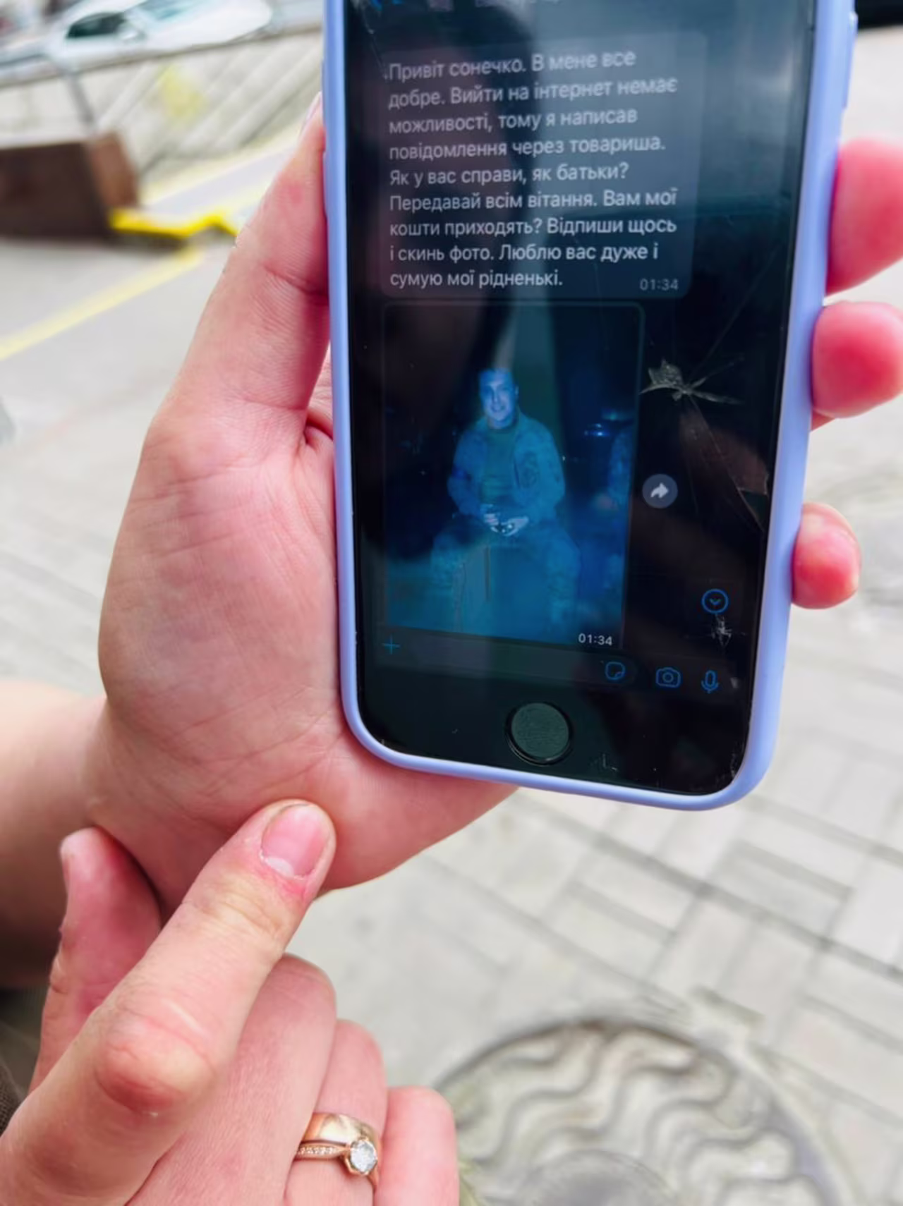 A message from Alina Volovik's husband Artem, who is inside the Azovstal plant. 