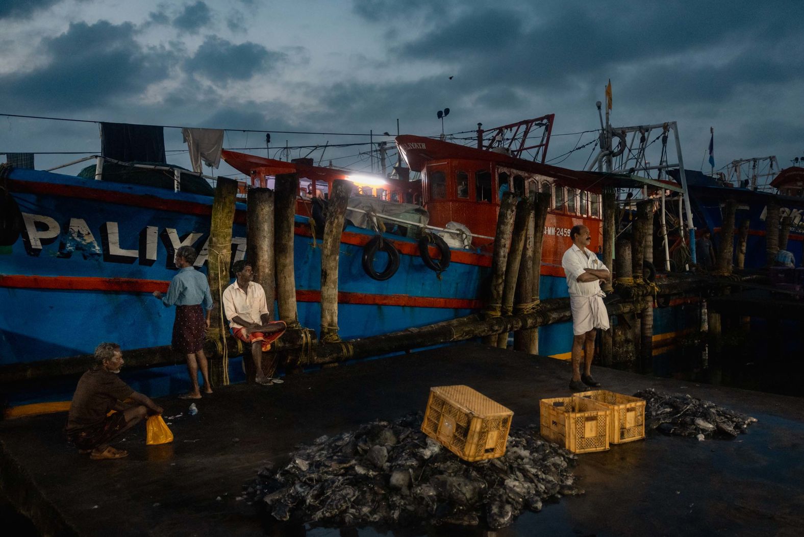 An auction takes place in Kochi, India, on Thursday, August 14. Amidst rising global challenges, India’s seafood exporters are under growing pressure to stay competitive.