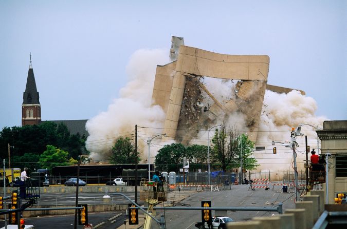 What was left of the building was imploded a month after the attack.