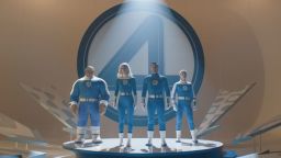 Ebon Moss-Bachrach, Vanessa Kirby, Pedro Pascal and Joseph Quinn star in “The Fantastic Four: First Steps," releasing on July 25.