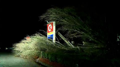 Storm damage from Newton County, Georgia from a tornado warned storm on New Year's Eve.