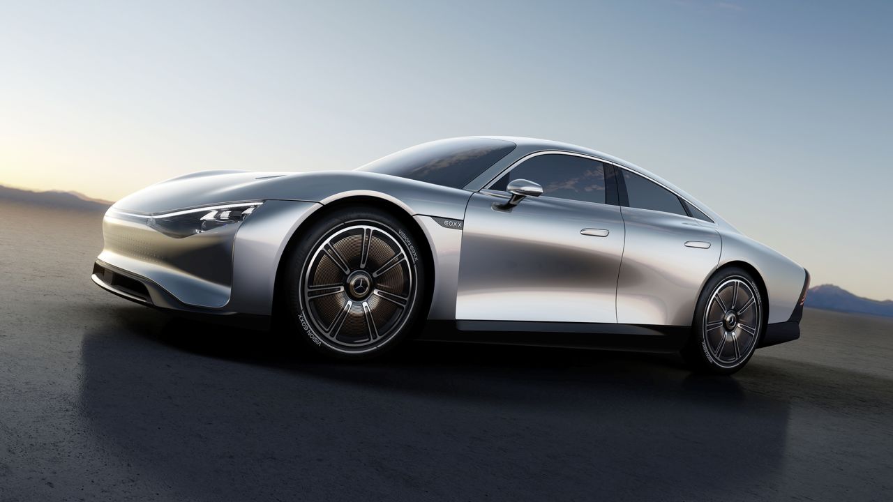 A rendering of the Mercedes-Benz Vision EQXX.