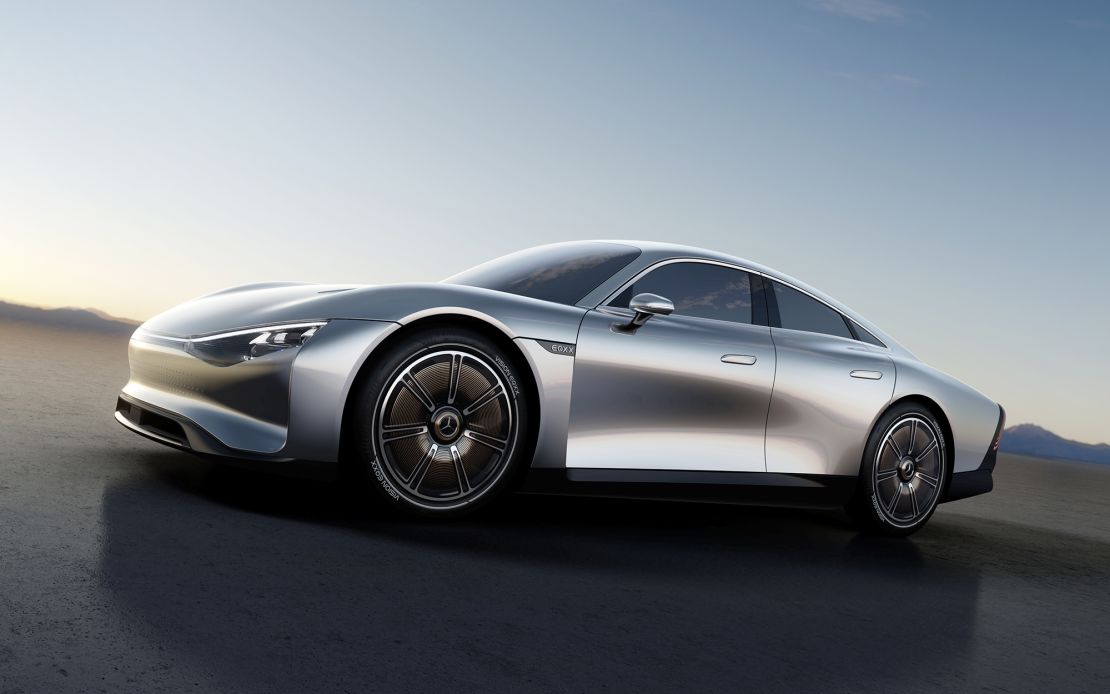 A rendering of the Mercedes-Benz Vision EQXX.