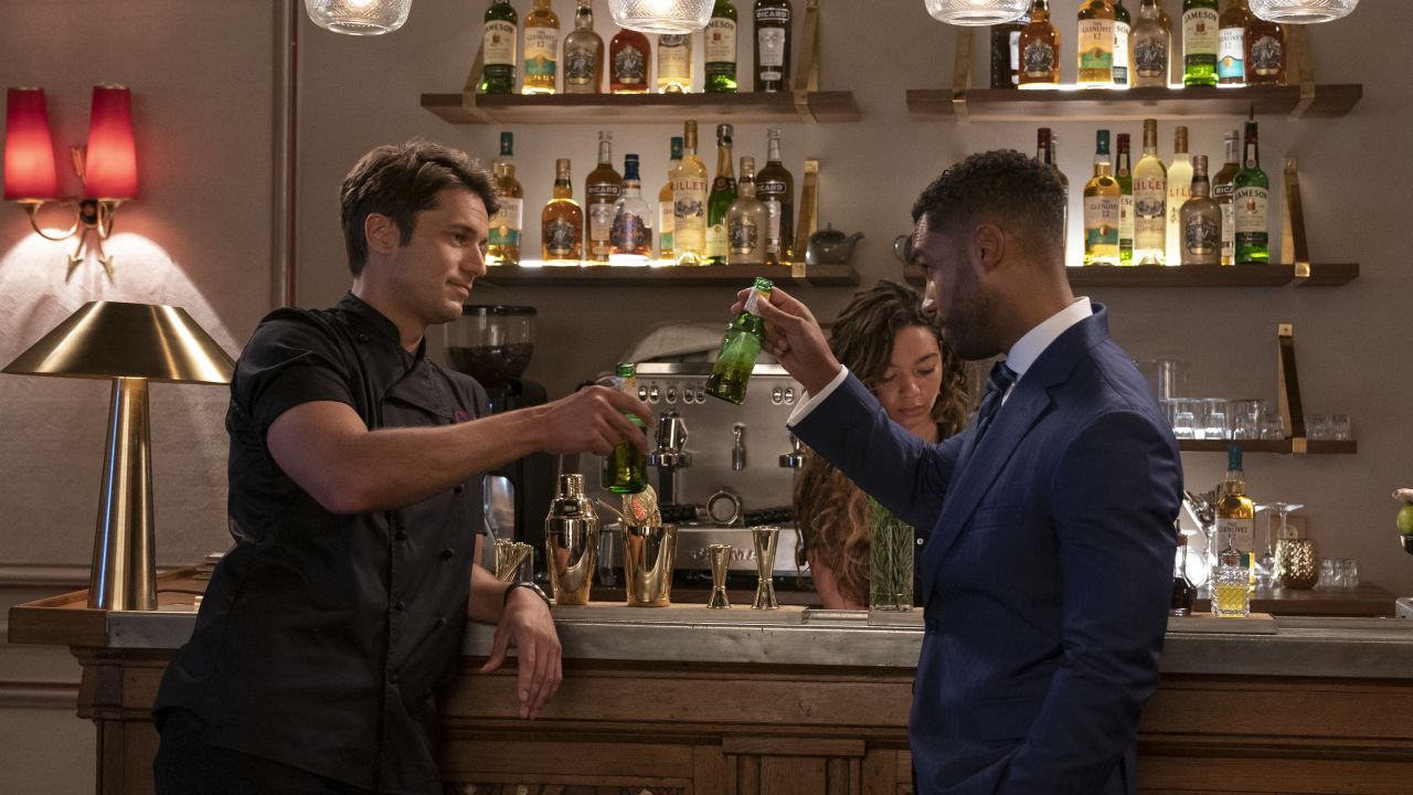 Lucas Bravo (left) and Lucien Laviscount (right) play Emily's two love interests in season 2 of the Netflix show. 
