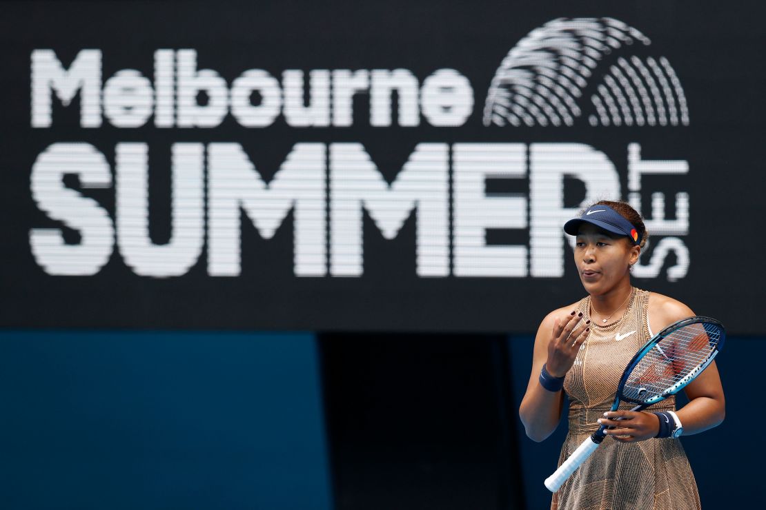Naomi Osaka won her first match in four months against Cornet.