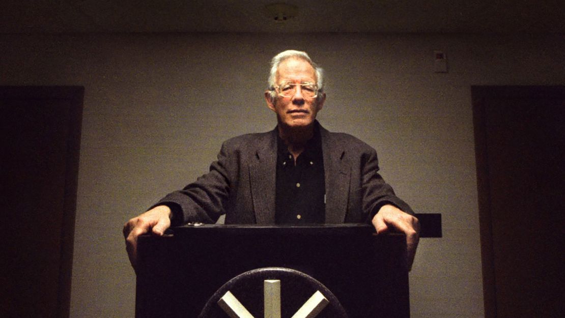 William Pierce, founder of the National Alliance, on January 4, 2000, in Hillsboro, West Virginia.