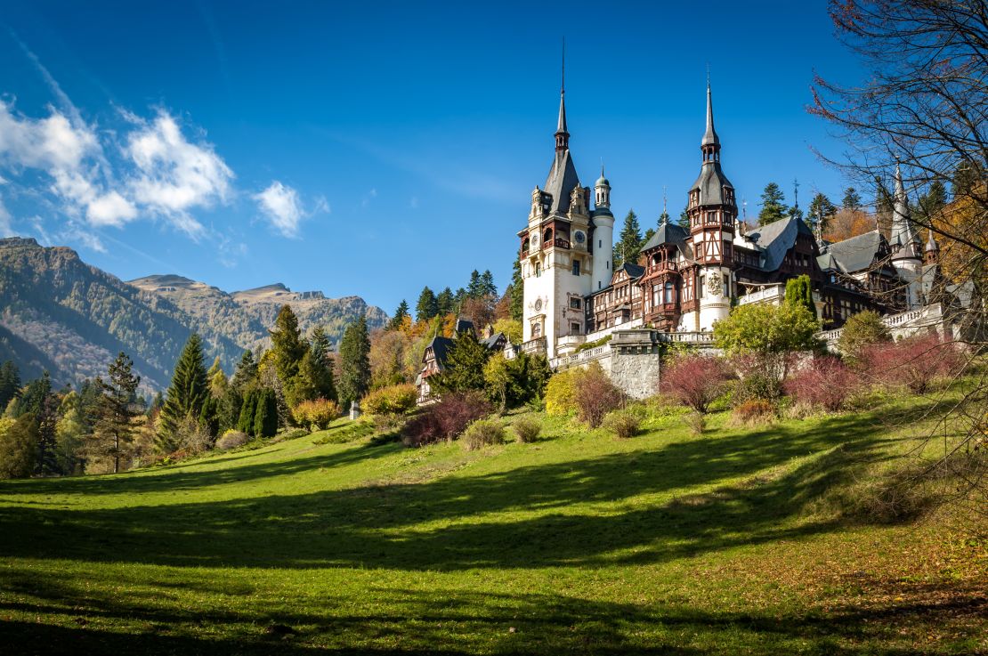 A view of Peleș Castle in Sinaia, Romania. This Eastern European nation was moved down to Level 3 on Monday.
