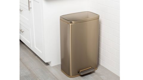 Brightroom 45-Liter Rectangle Stainless Steel Step Trash Can
