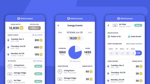 OhmConnect gives its users detailed energy information.