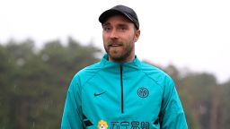 COMO, ITALY - AUGUST 04: Christian Eriksen of FC Internazionale arrives in Appiano Gentile to meet teammates and staff at Appiano Gentile on August 04, 2021 in Como, Italy. (Photo by Mattia Ozbot - Inter/Inter via Getty Images)